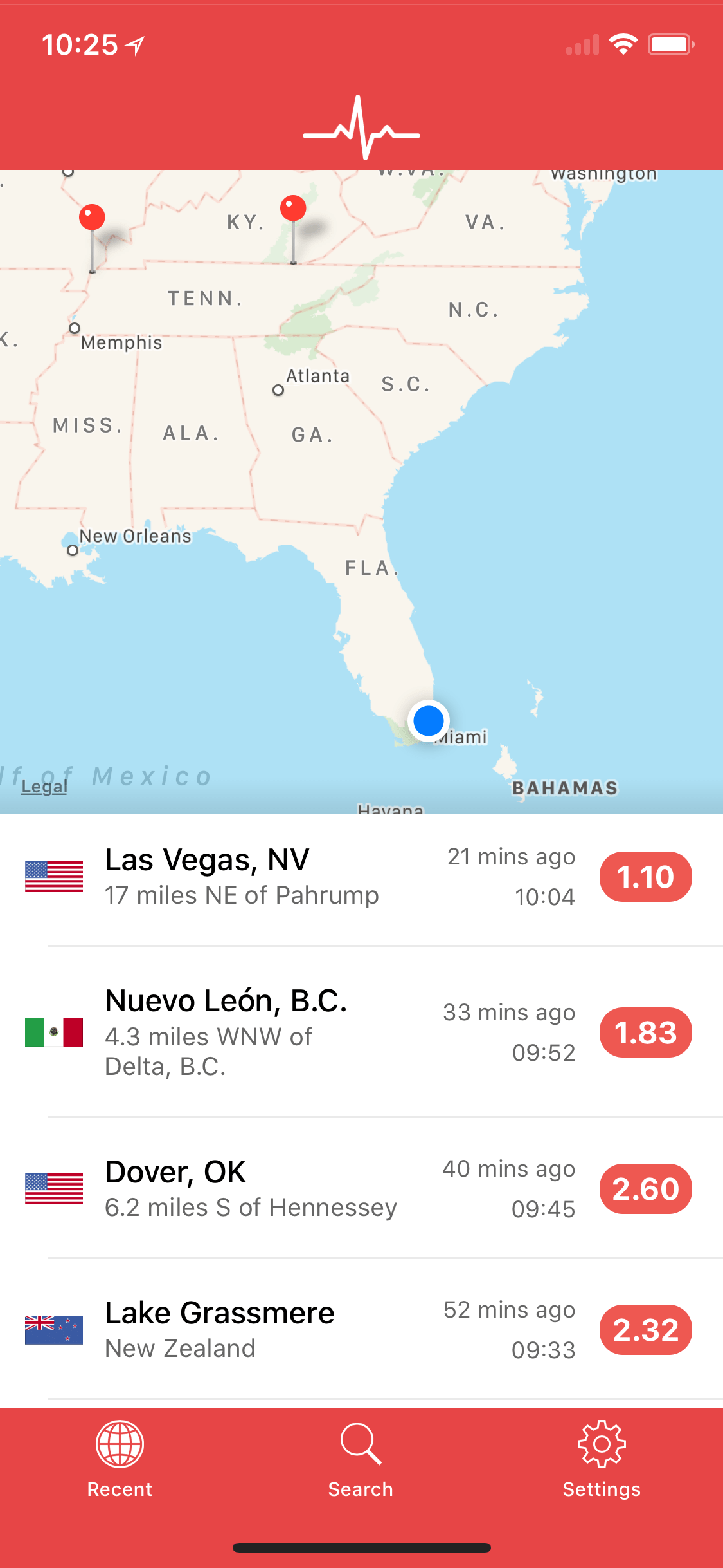 My Earthquake Alerts Screenshot