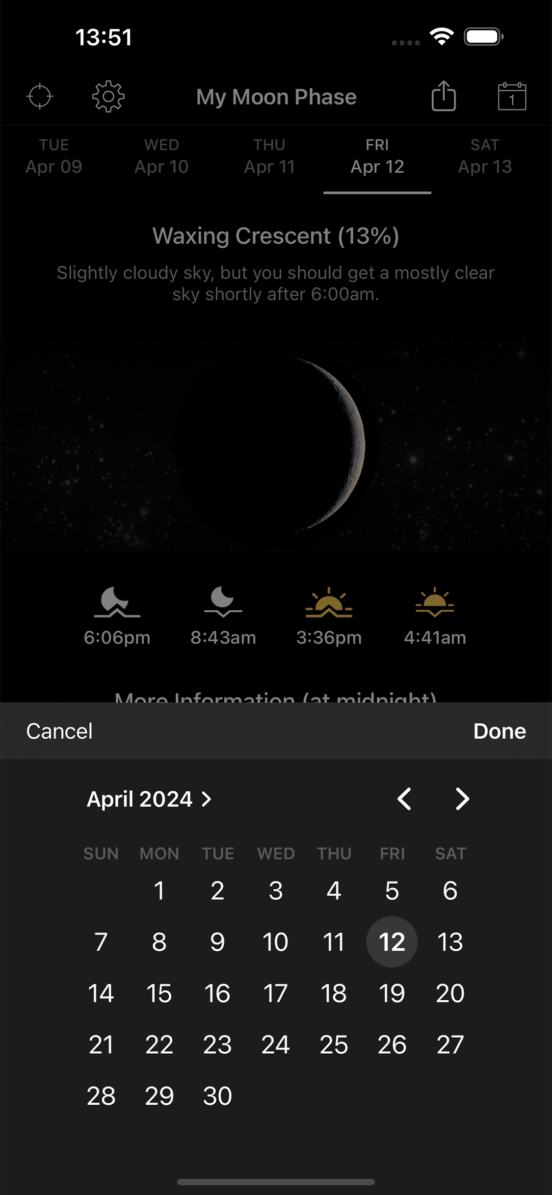 My Moon Phase Screenshot